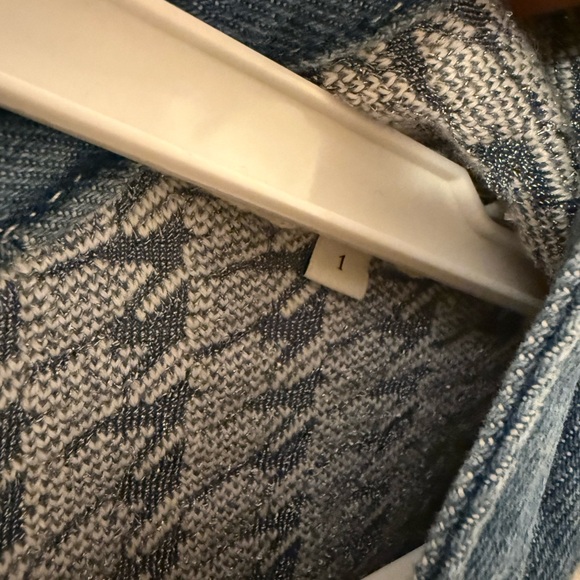 Sandro Blue and Cream Knit Cardigan size 1 - Picture 6 of 9